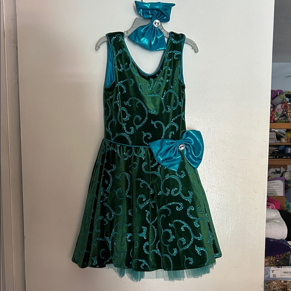 Hollywood Babe Collection Kids Green and Blue Dress